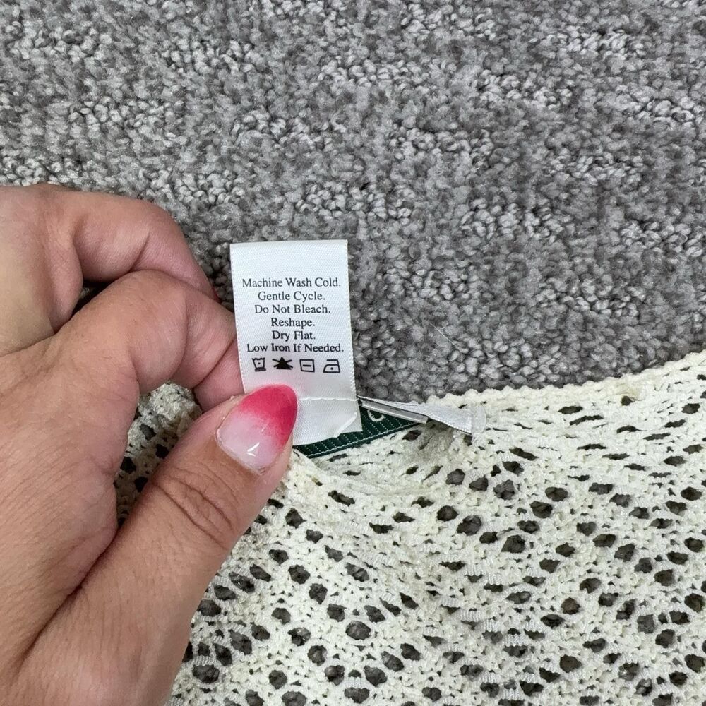 Vintage Cardigan Sweater Womens Small Cream Knit Button Lightweight 90s Capsule - Picture 6 of 7